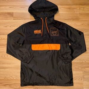 Naruto Shippuden Men’s Small Hoodie jacket Windbreaker Uzumaki Ramen Anime
